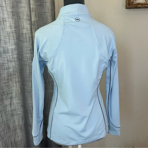 PETER MILLAR Women's  UPF 50+ Sun Protection 1/4 Zip Pullover XS Navy Blue Golf - Picture 6 of 16